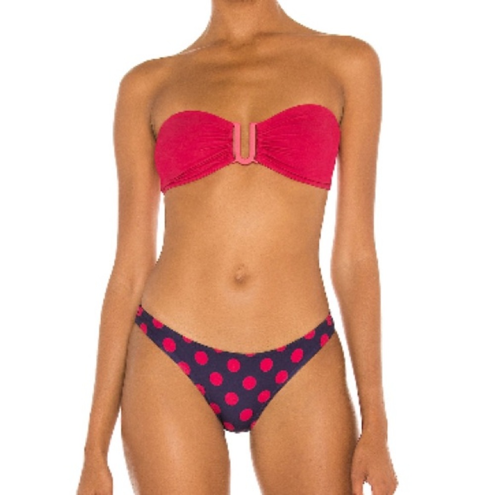 Zimmermann Red and Blue Polka Dot Bikini